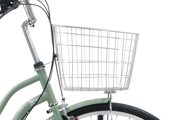 しっかりした荷物用前カゴ