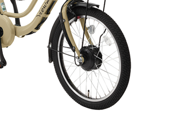 幅広タイヤで安定感抜群