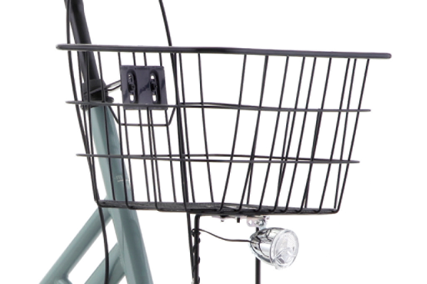 お買い物にも便利なワイヤー前かご