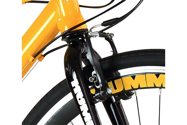 確実な制動力を発揮する前後Vブレーキ